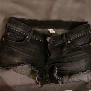 Black True Religion Joey cut off shorts